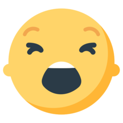 How emoji tired face displayed on Mozilla