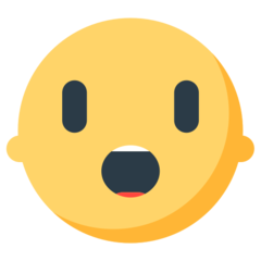 How emoji face with open mouth displayed on Mozilla