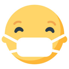 How emoji face with medical mask displayed on Mozilla