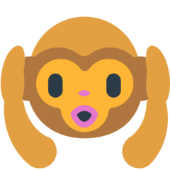 How emoji hear-no-evil monkey displayed on Mozilla