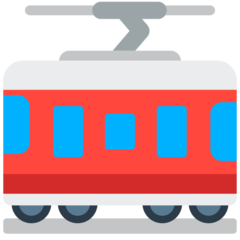 How emoji tram car displayed on Mozilla