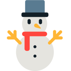 How emoji snowman without snow displayed on Mozilla