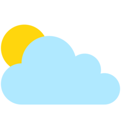 How emoji sun behind cloud displayed on Mozilla