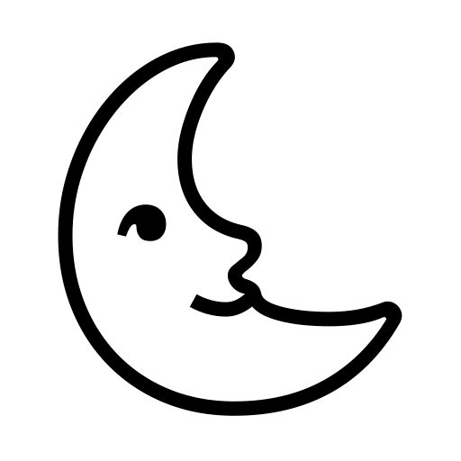 How emoji last quarter moon face displayed on Noto