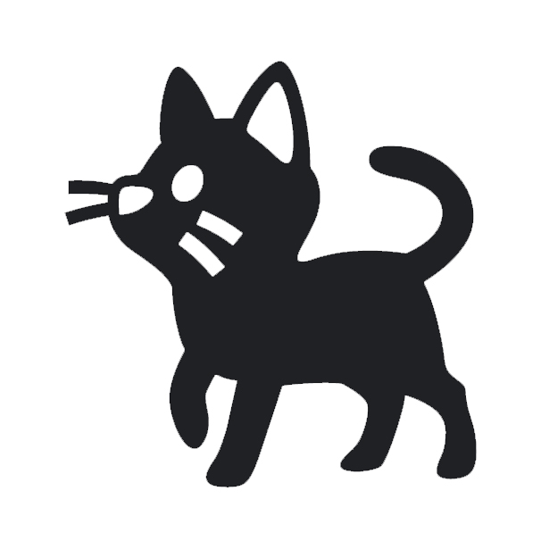 How emoji black cat displayed on Noto