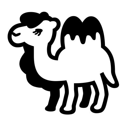 How emoji two-hump camel displayed on Noto