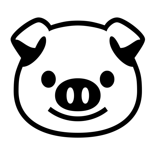 How emoji pig face displayed on Noto