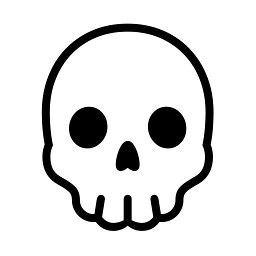 How emoji skull displayed on Noto