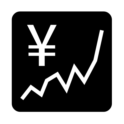 How emoji chart increasing with yen displayed on Noto