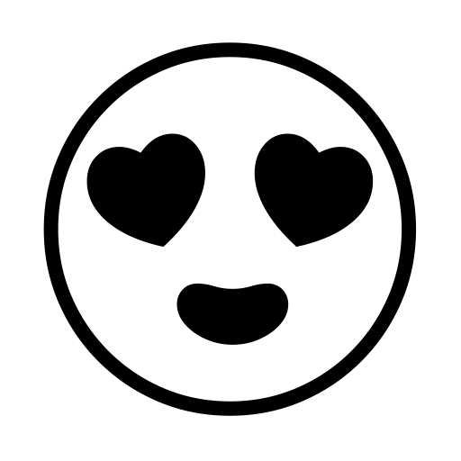 How emoji smiling face with heart-eyes displayed on Noto