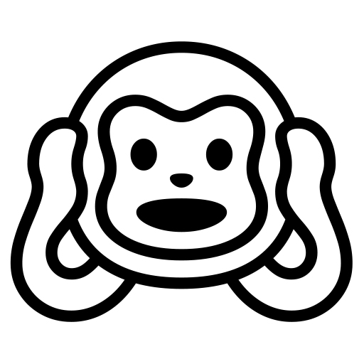 How emoji hear-no-evil monkey displayed on Noto