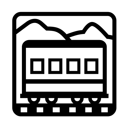 How emoji mountain railway displayed on Noto