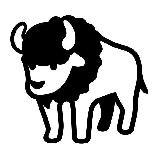 How emoji bison displayed on Noto