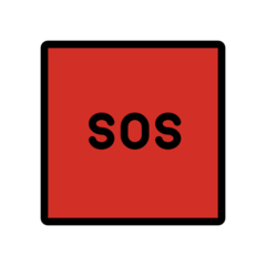 How emoji SOS button displayed on Openmoji