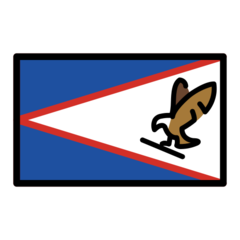 How emoji flag: American Samoa displayed on Openmoji