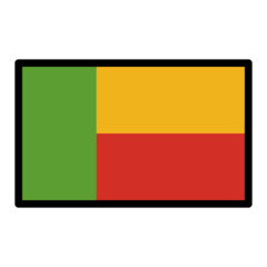 How emoji flag: Benin displayed on Openmoji