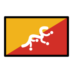 How emoji flag: Bhutan displayed on Openmoji