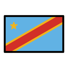 How emoji flag: Congo - Kinshasa displayed on Openmoji