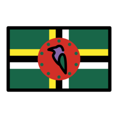 How emoji flag: Dominica displayed on Openmoji