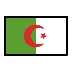 How emoji flag: Algeria displayed on Openmoji