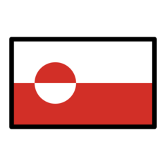 How emoji flag: Greenland displayed on Openmoji