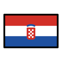 How emoji flag: Croatia displayed on Openmoji