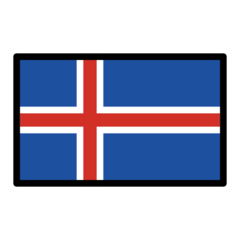 How emoji flag: Iceland displayed on Openmoji