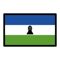 How emoji flag: Lesotho displayed on Openmoji