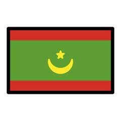 How emoji flag: Mauritania displayed on Openmoji