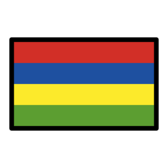 How emoji flag: Mauritius displayed on Openmoji