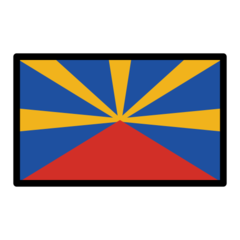 How emoji flag: Réunion displayed on Openmoji