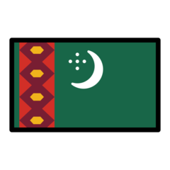 How emoji flag: Turkmenistan displayed on Openmoji