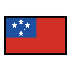 How emoji flag: Samoa displayed on Openmoji