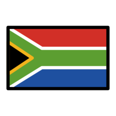 How emoji flag: South Africa displayed on Openmoji