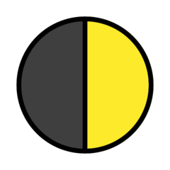 How emoji first quarter moon displayed on Openmoji