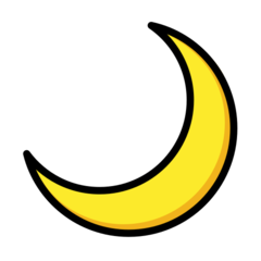 How emoji crescent moon displayed on Openmoji