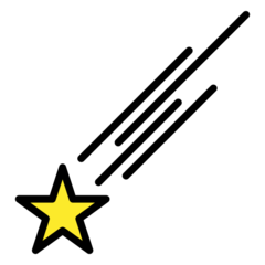 How emoji shooting star displayed on Openmoji