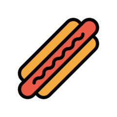 How emoji hot dog displayed on Openmoji