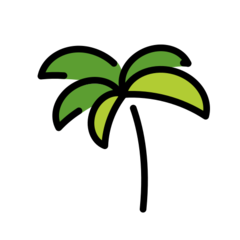 How emoji palm tree displayed on Openmoji