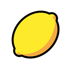 How emoji lemon displayed on Openmoji