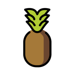 How emoji pineapple displayed on Openmoji