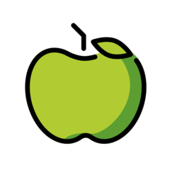 How emoji green apple displayed on Openmoji