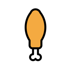 How emoji poultry leg displayed on Openmoji