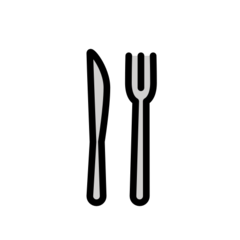 How emoji fork and knife displayed on Openmoji