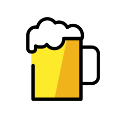 How emoji beer mug displayed on Openmoji