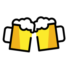 How emoji clinking beer mugs displayed on Openmoji