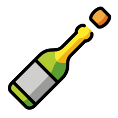 How emoji bottle with popping cork displayed on Openmoji