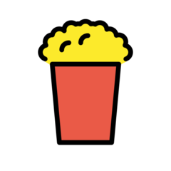 How emoji popcorn displayed on Openmoji