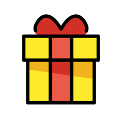 How emoji wrapped gift displayed on Openmoji