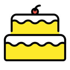 How emoji birthday cake displayed on Openmoji